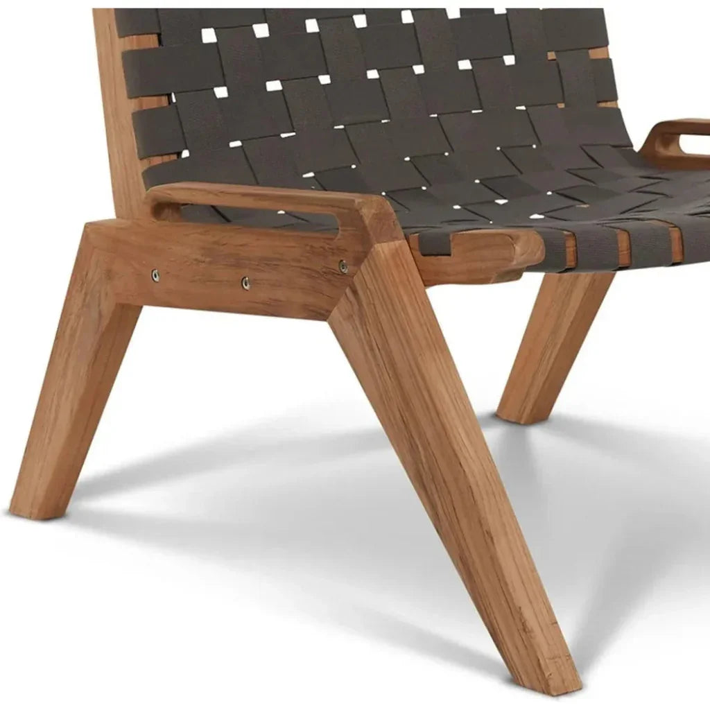 Draper Teak Outdoor Woven Chat Chair