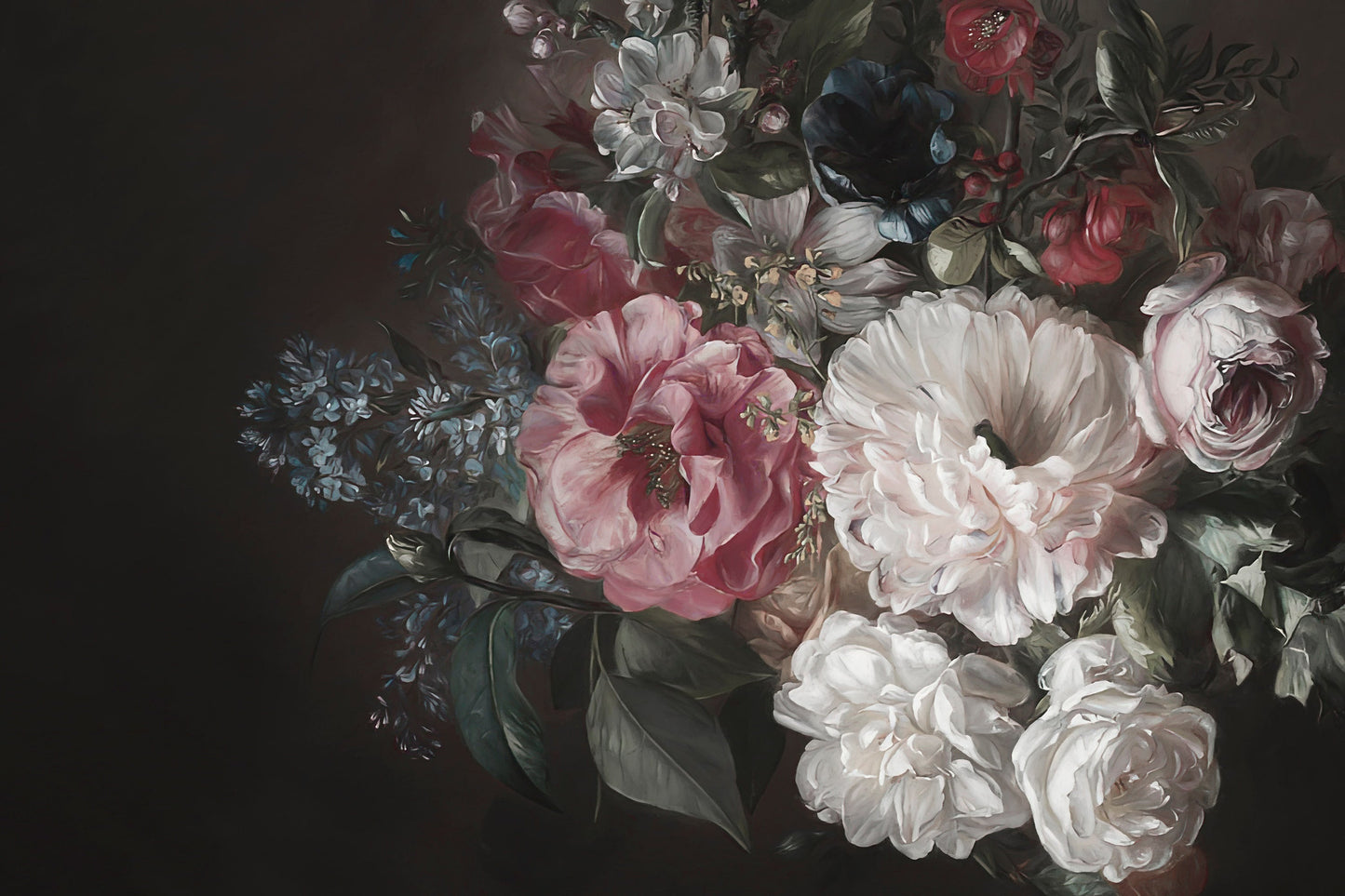 Dutch Baroque Lilac Flower Wallpaper Mural
