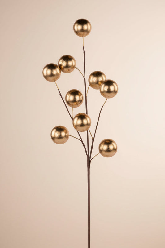 28" L Shiny Gold Ball Spray