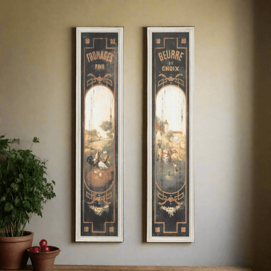 French Country Kitchen Wall Art – Vintage Butter and Cheese Signs