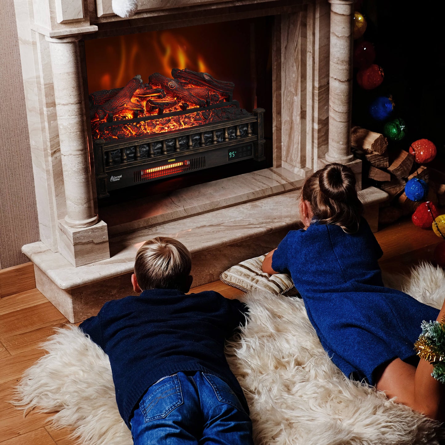 Eternal Flame EF26-LG Smart Electric Fireplace Logs, WiFi Enabled