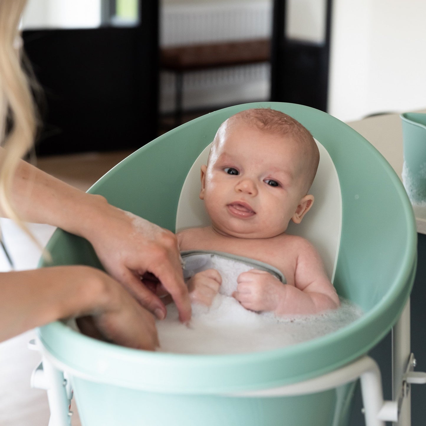Shnuggle Newborn Bundle: Baby Bath & Accessories Bundle - 5-Piece Set | Cozy Support, Easy Cleanup & Sensory Fun