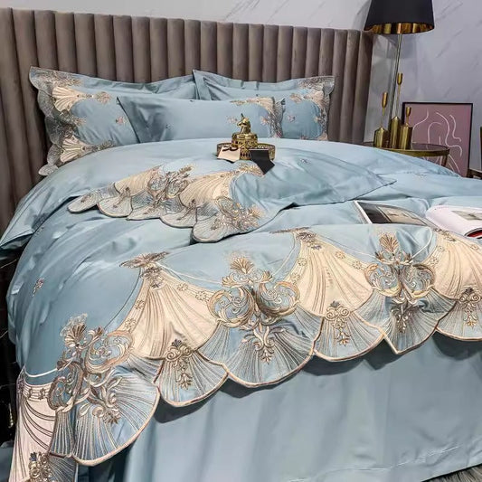 European Luxury Long-Staple Cotton Embroidered Bedding Set