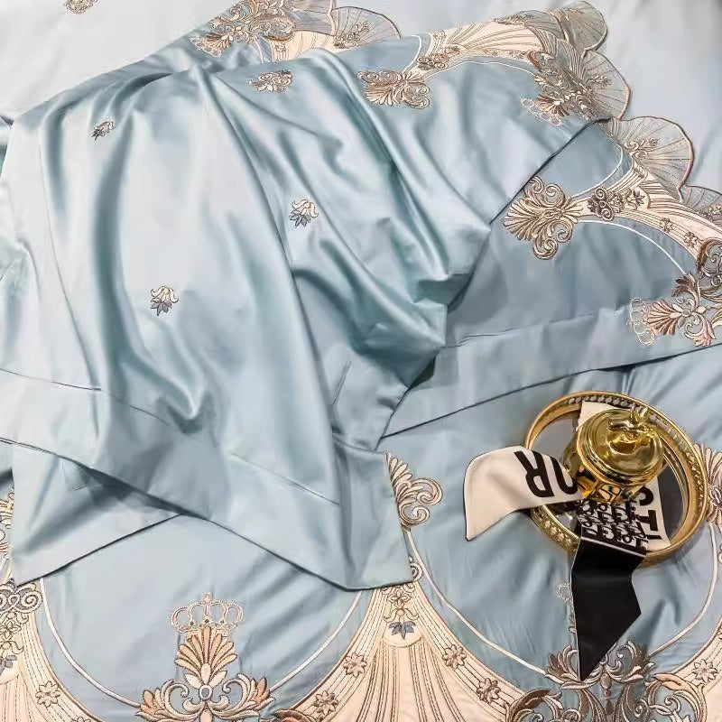 European Luxury Long-Staple Cotton Embroidered Bedding Set