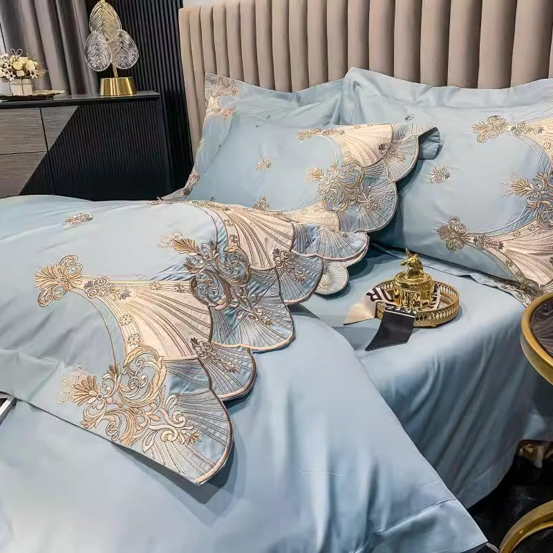 European Luxury Long-Staple Cotton Embroidered Bedding Set