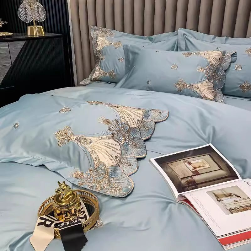 European Luxury Long-Staple Cotton Embroidered Bedding Set