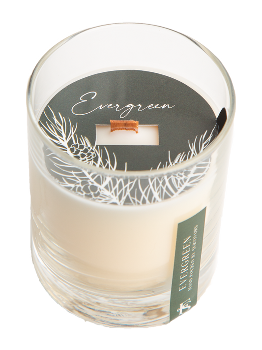 Evergreen Wooden Wick Candle