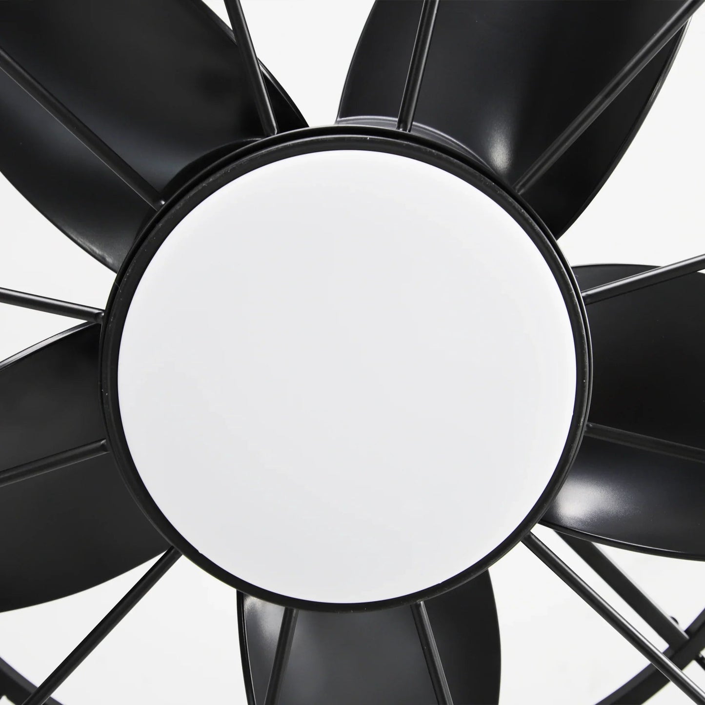 20 Inch Vistula Outdoor DC Motor Black Industrial Hanging Buckle Downrod Ceiling Fan with Light