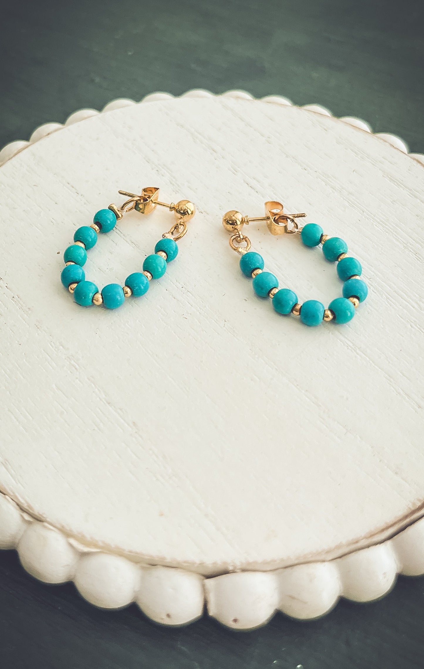 Beautiful Turquoise Hoops