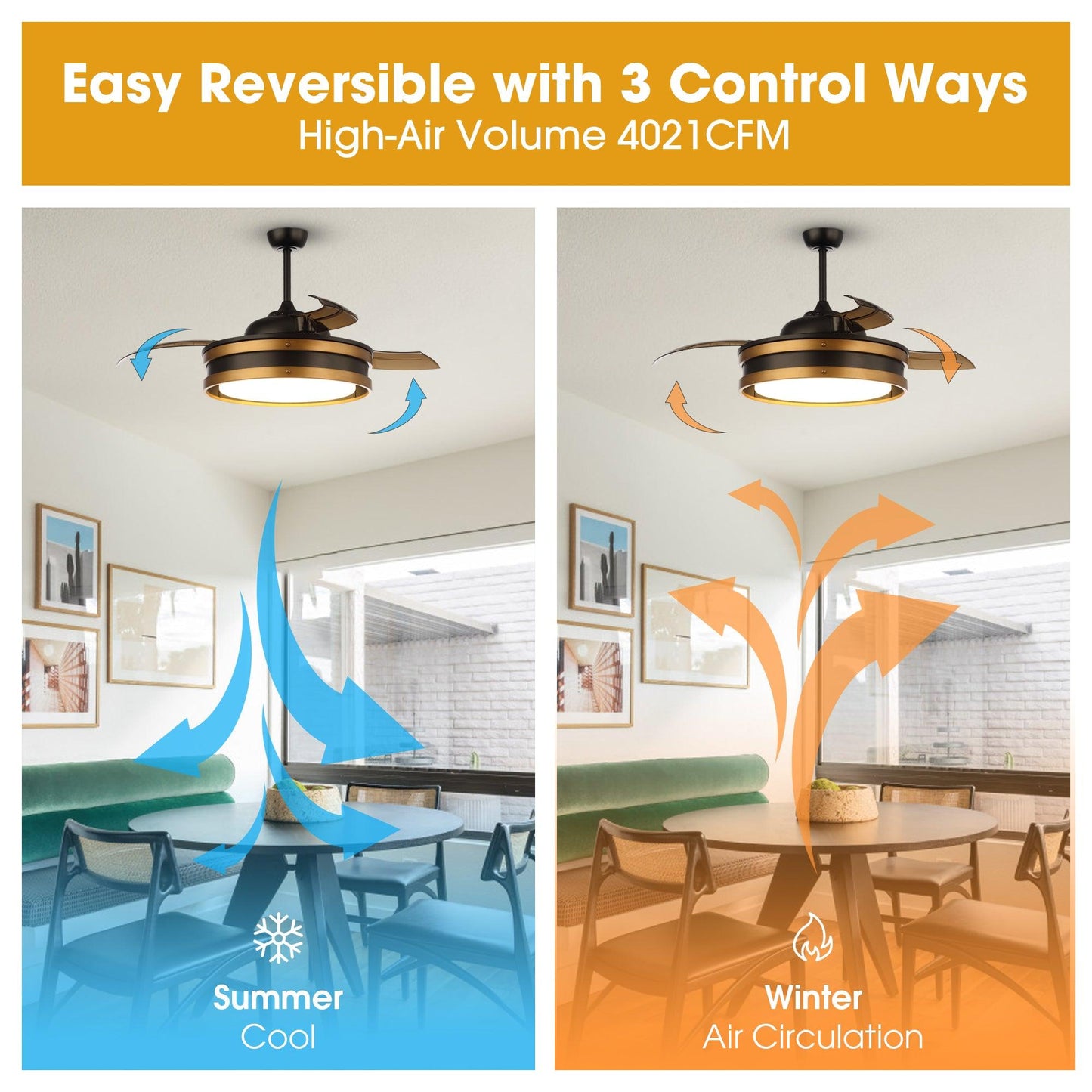 52" Mayna Smart Fan With Led Light