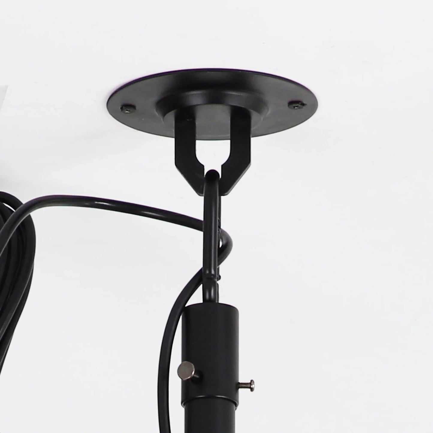 42 Inch Patio Guard IP65 Outdoor DC Motor Black Modern Hanging Buckle Downrod Ceiling Fan with Light