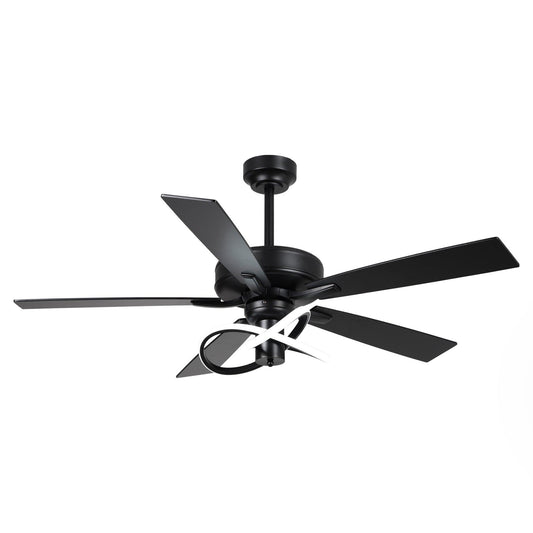 52 Inch Oregon DC Motor Modern Downrod Ceiling Fan with LED Light