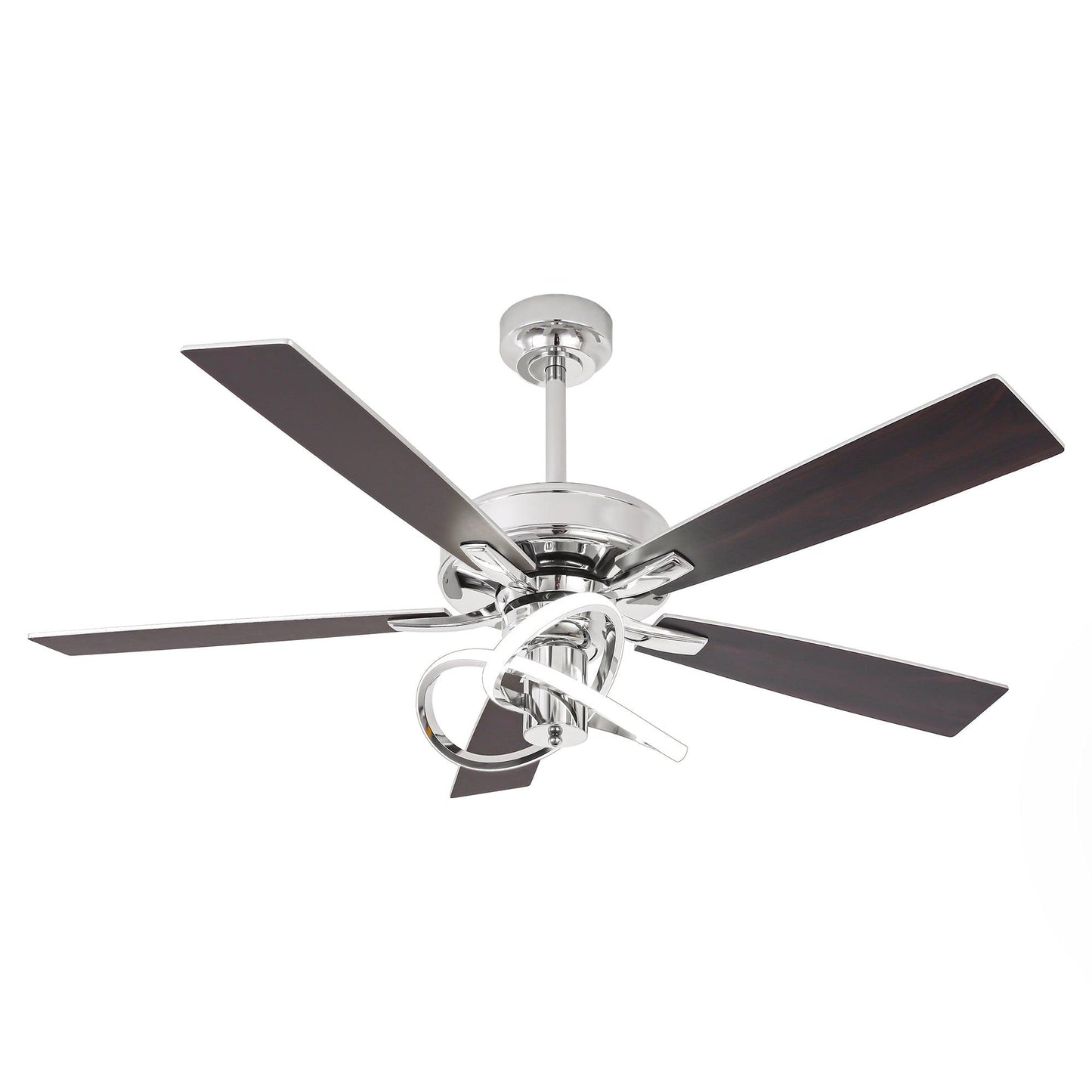 52 Inch Oregon DC Motor Modern Downrod Ceiling Fan with LED Light