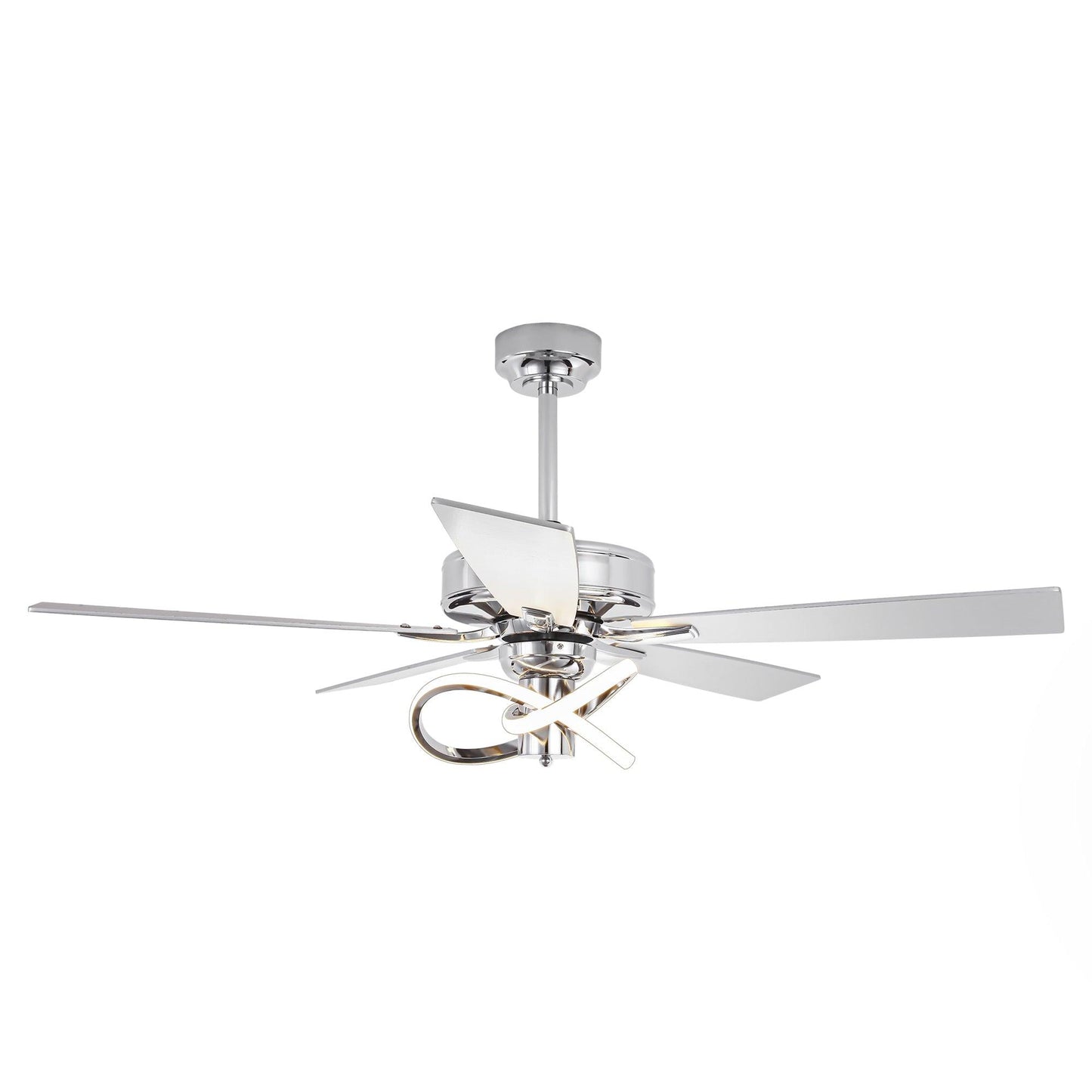 52 Inch Oregon DC Motor Modern Downrod Ceiling Fan with LED Light
