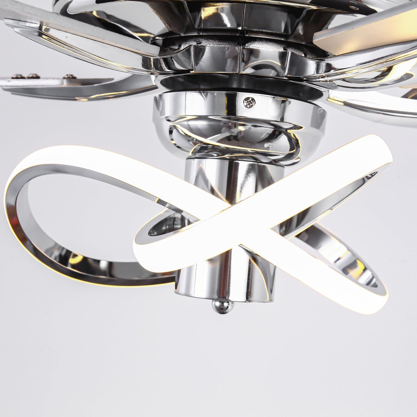 52 Inch Oregon DC Motor Modern Downrod Ceiling Fan with LED Light