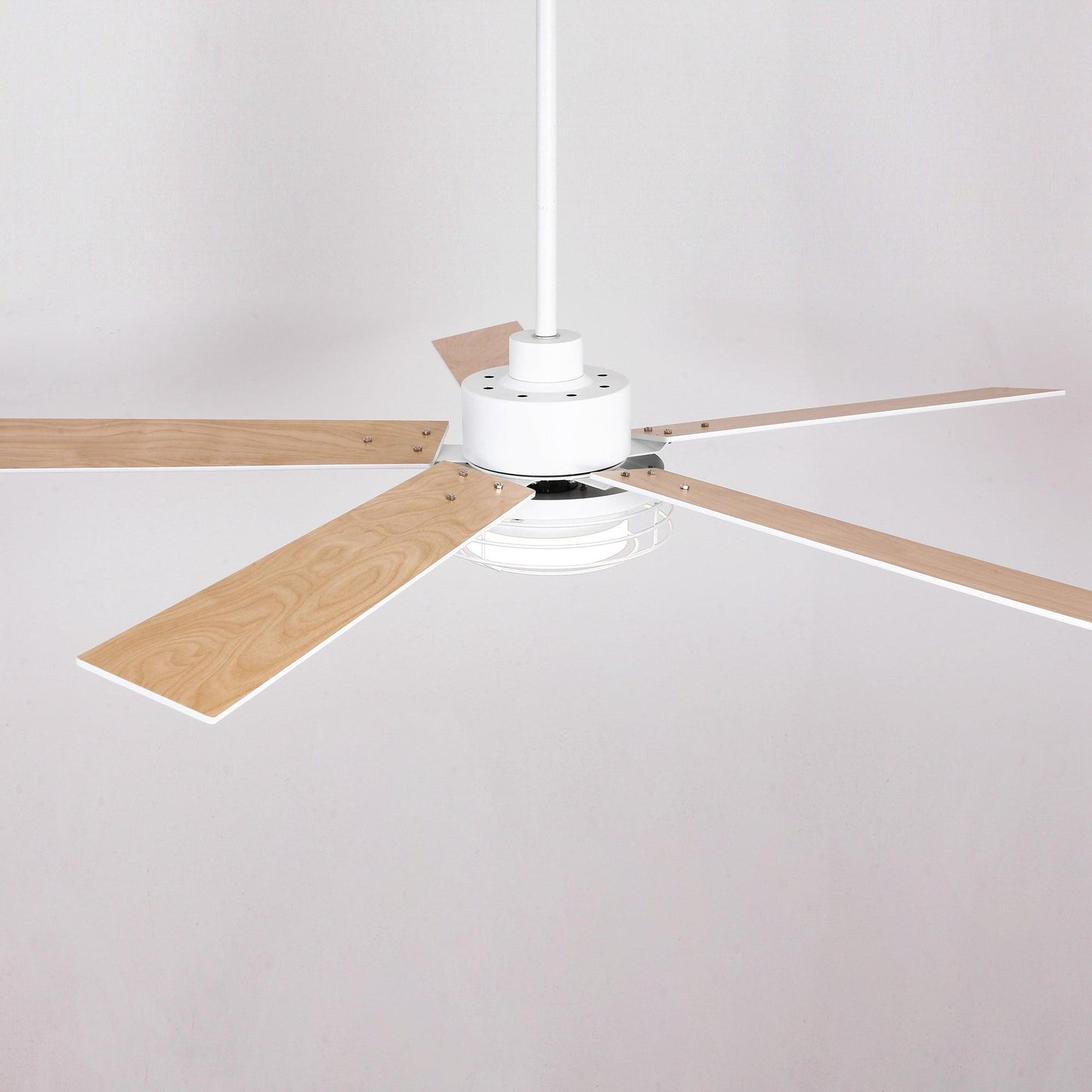 52 Inch Bernice DC Motor Industrial Downrod Ceiling Fan with LED Light and Remote Control