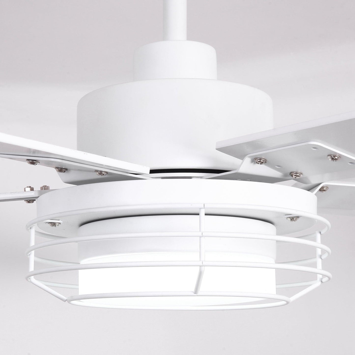 52 Inch Bernice DC Motor Industrial Downrod Ceiling Fan with LED Light and Remote Control