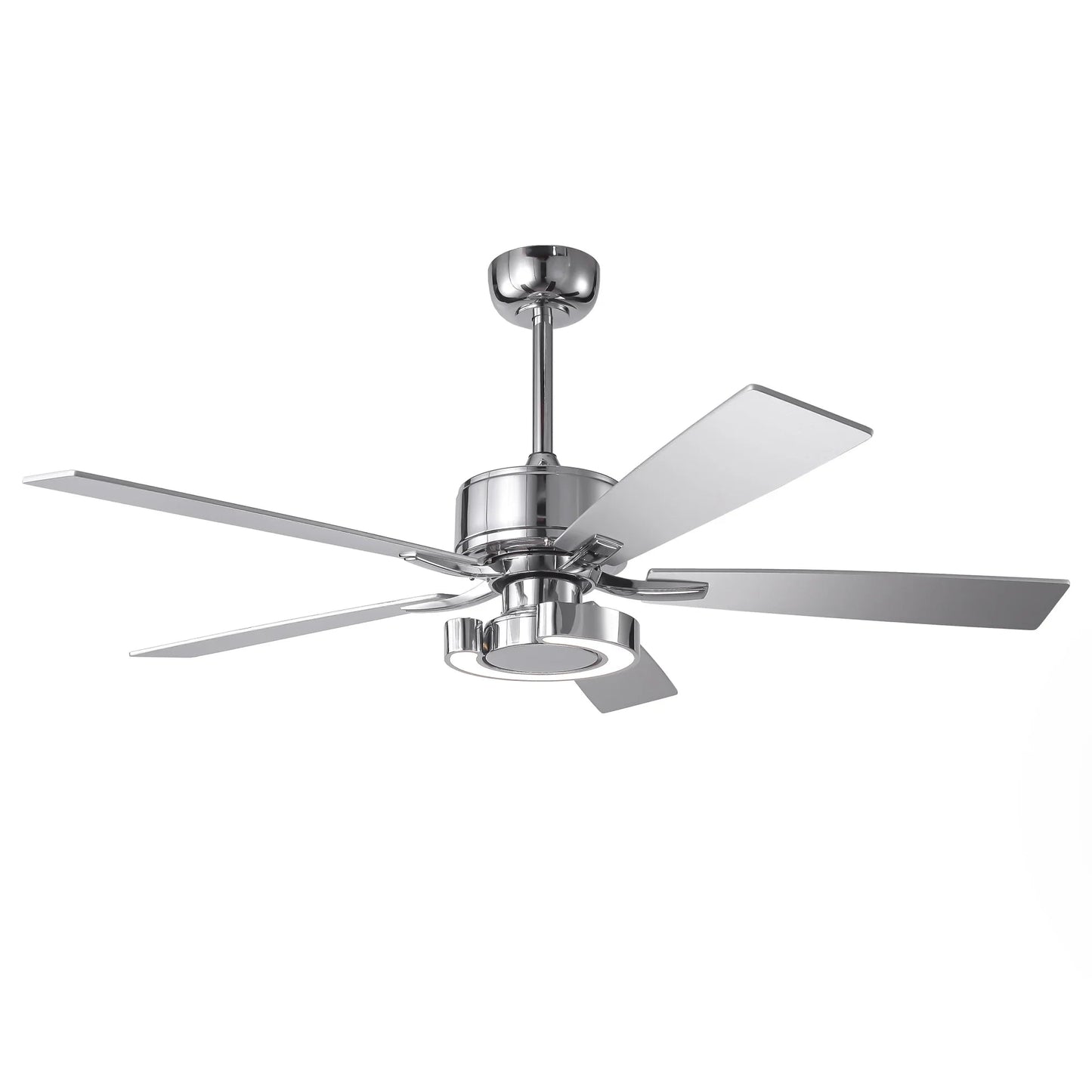 52 Inch Arlen Double-sided Blades Downrod Mount LED Ceiling Fan with Remote Control