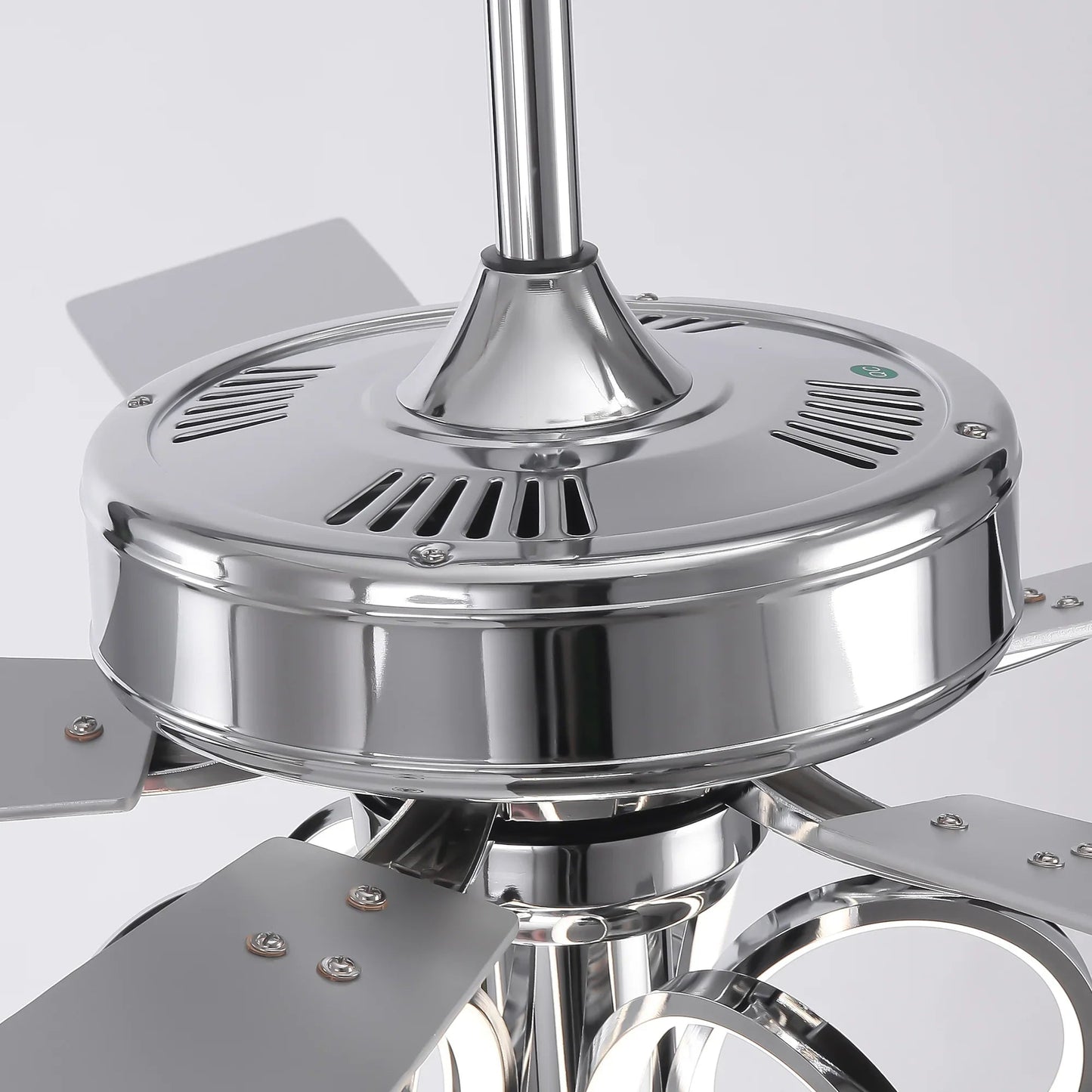 52 Inch Levi Double-sided Blades Downrod Mount LED Ceiling Fan with Remote Control