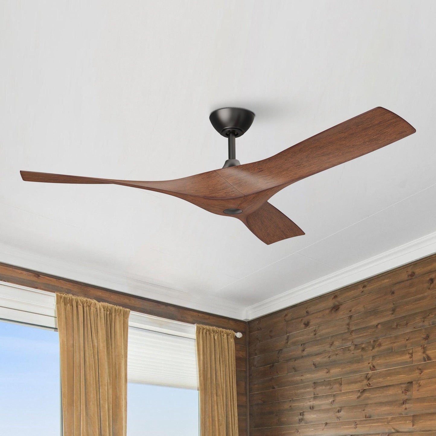 52" Windmill Industrial DC Motor Downrod Mount Reversible Ceiling Fan With Remote Control