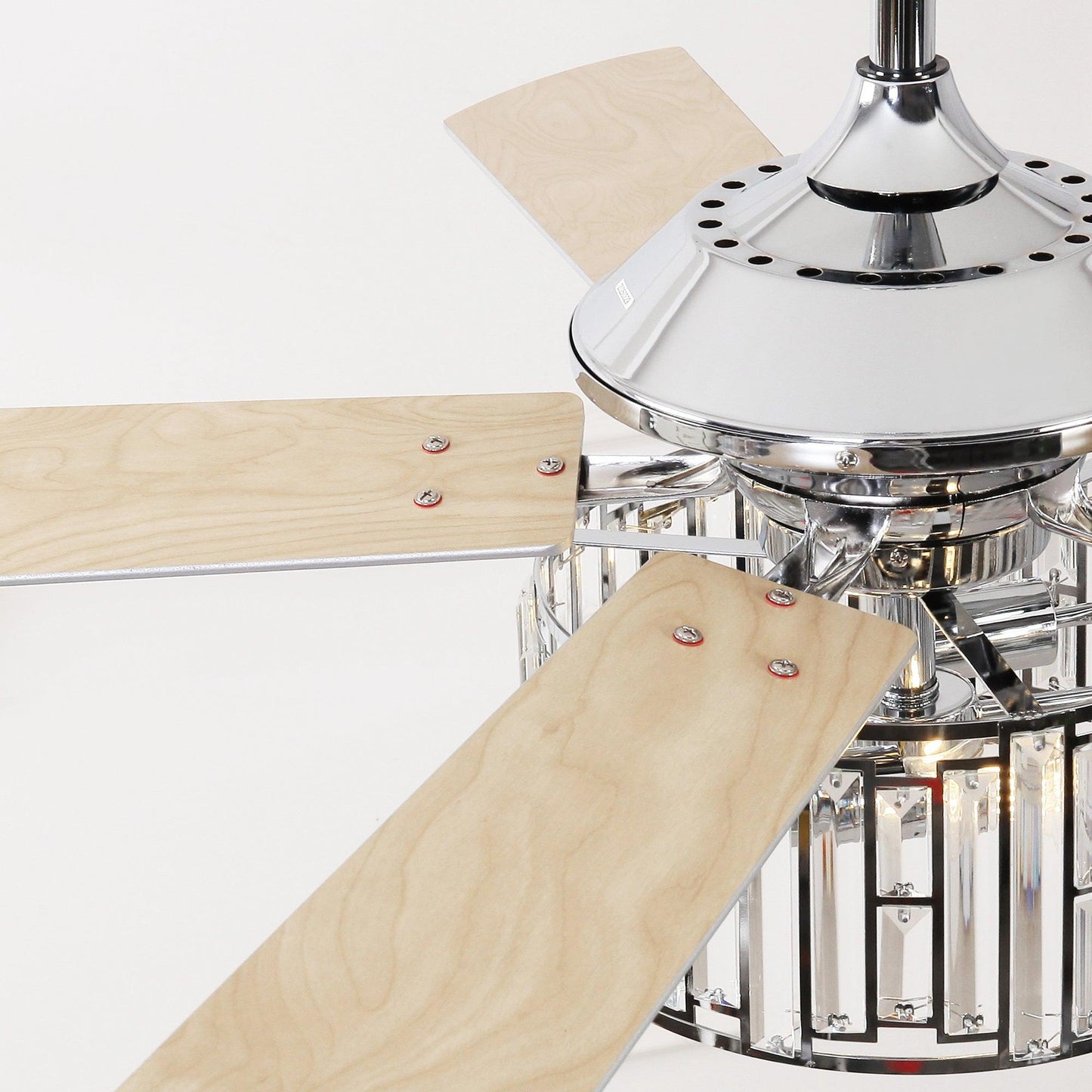 52" Dicken Modern Downrod Mount Reversible Crystal Ceiling Fan With Lighting