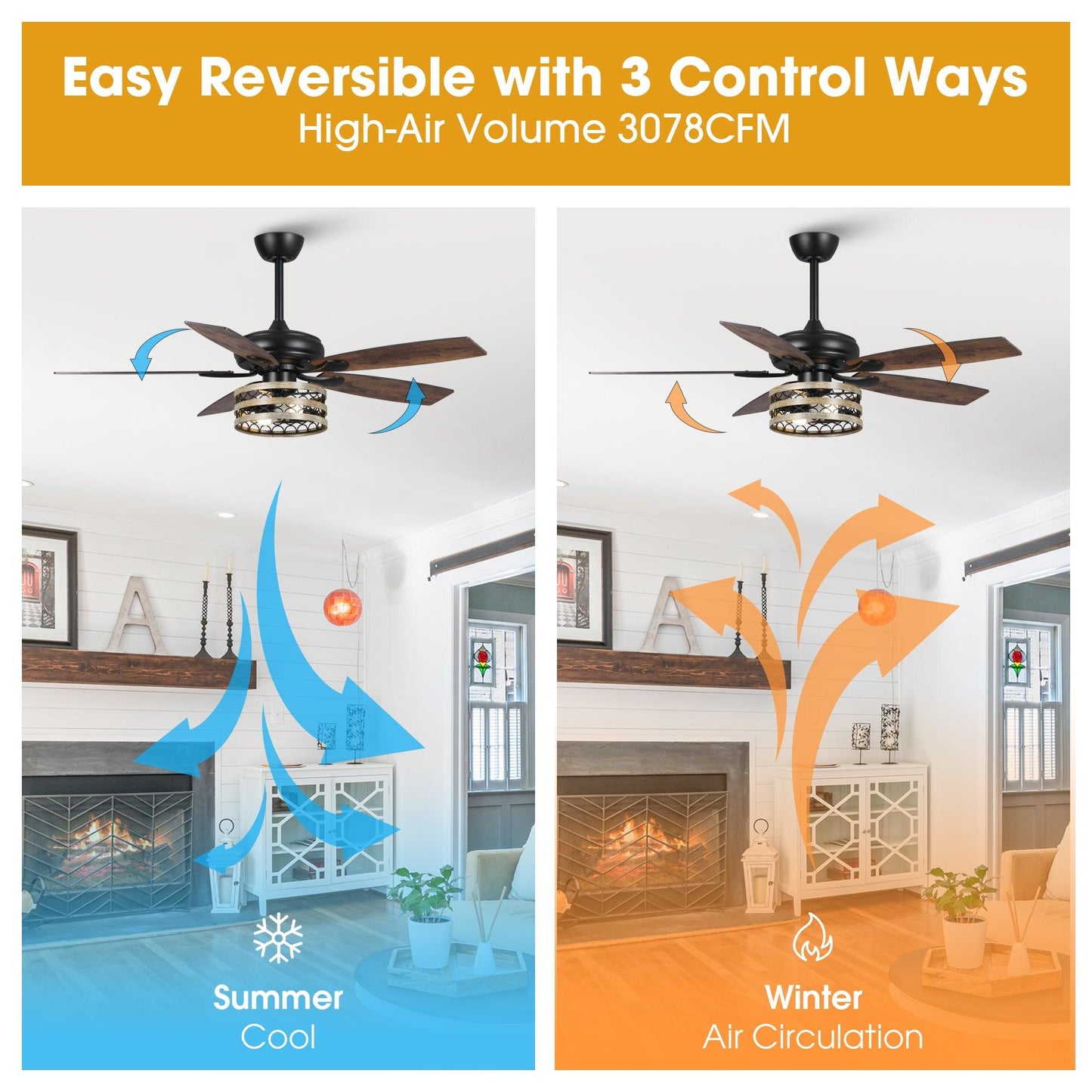52" Alward Smart Fan with Light Kit