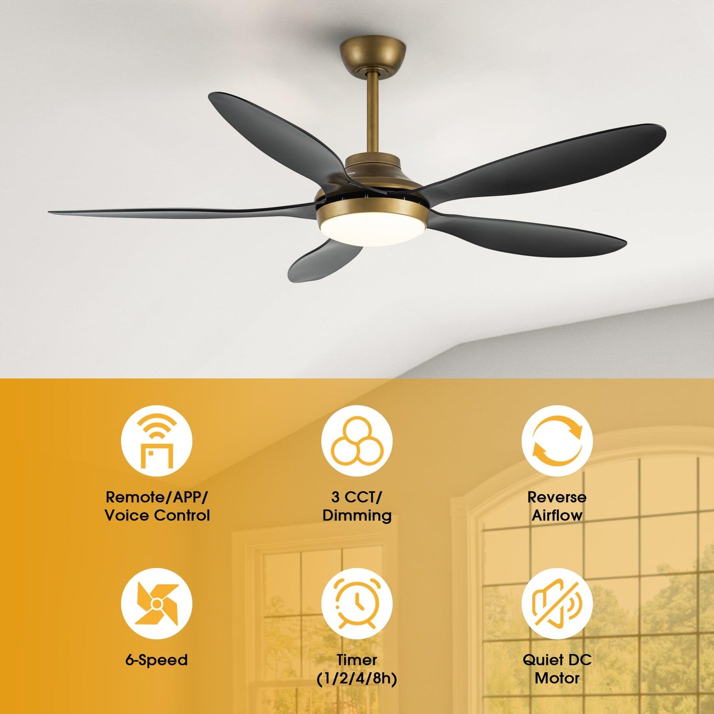 52" Punjab Smart Fan with LED Light