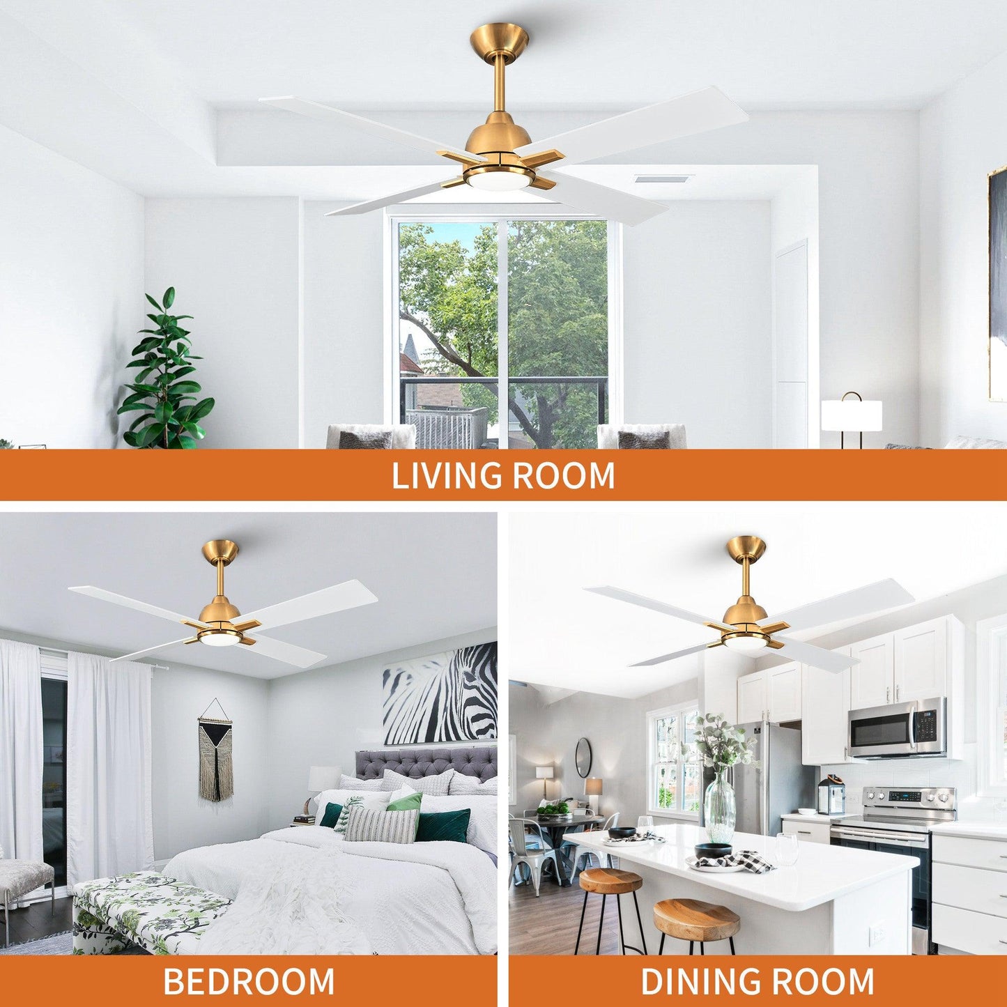 48" Linden DC Motor Downrod Mount Reversible Ceiling Fan with Lighting and Remote Control