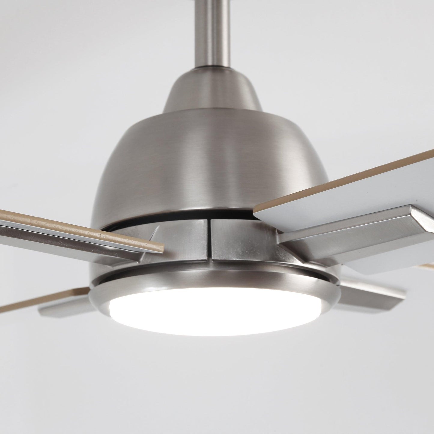 48" Linden DC Motor Downrod Mount Reversible Ceiling Fan with Lighting and Remote Control