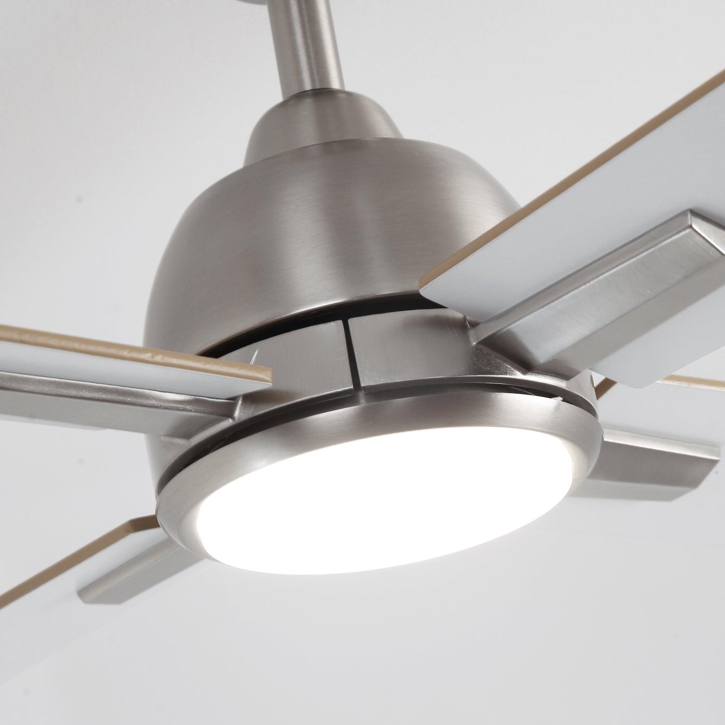 48" Linden DC Motor Downrod Mount Reversible Ceiling Fan with Lighting and Remote Control