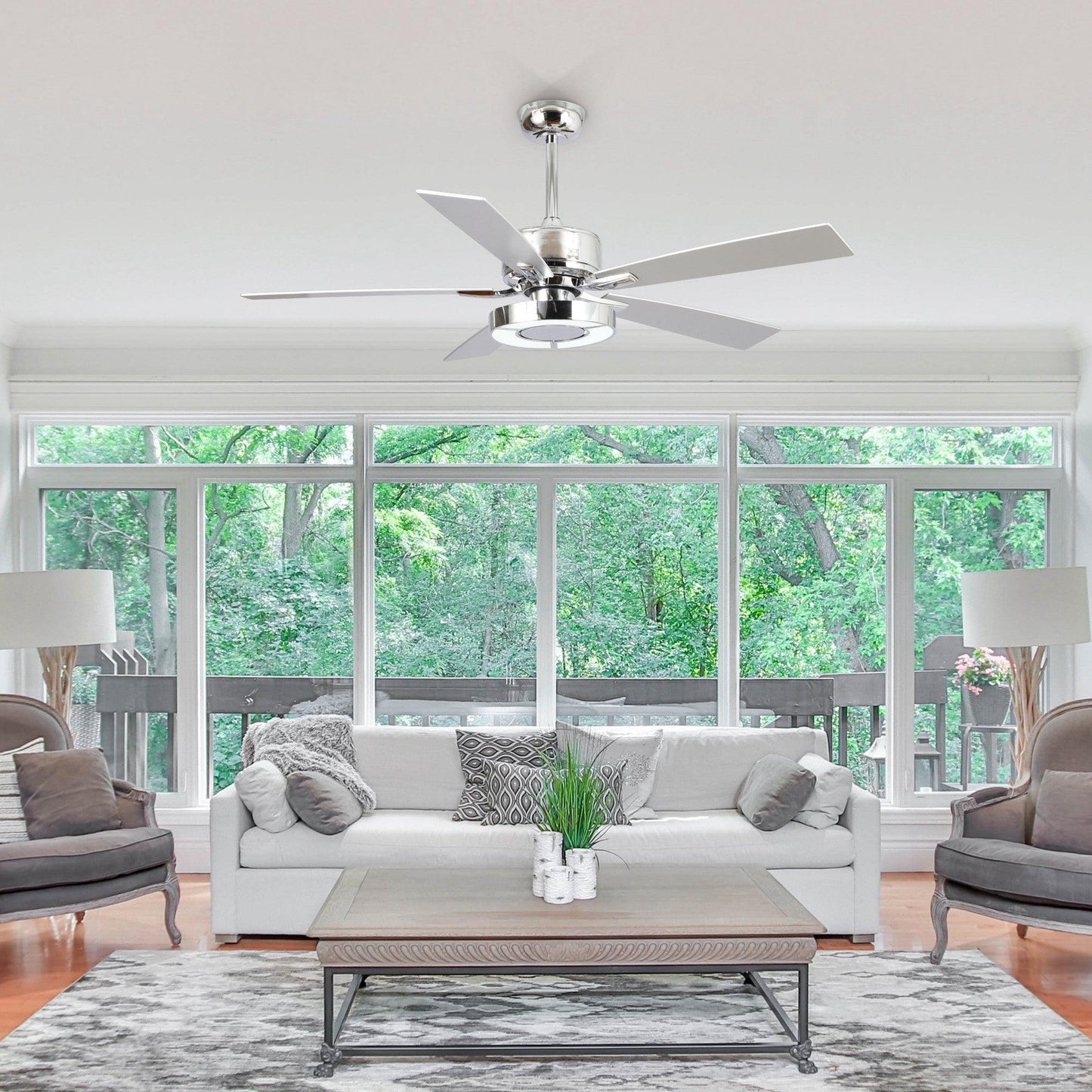 52" Vendome Industrial Downrod Mount Reversible Ceiling Fan With Lighting And Remote Control