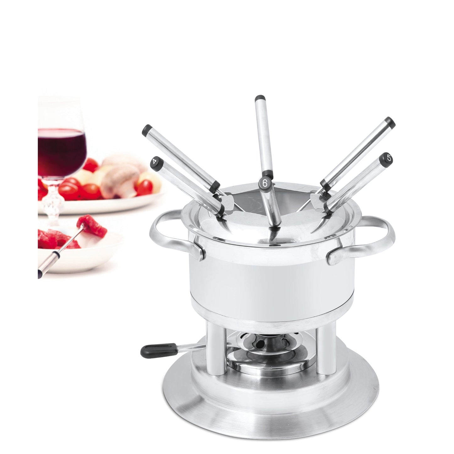 11-Piece Stainless Steel Fondue Set | Arosa | Swissmar