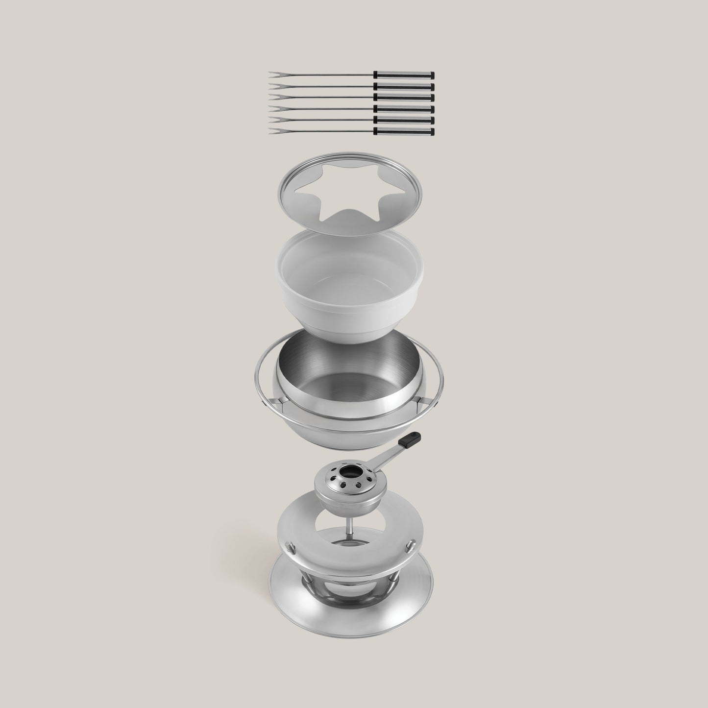 Zuri 3-in-1 Stainless Steel Fondue Set