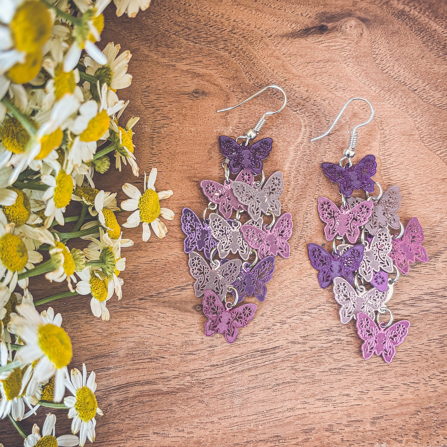 Beautiful Butterfly Chandelier Earrings