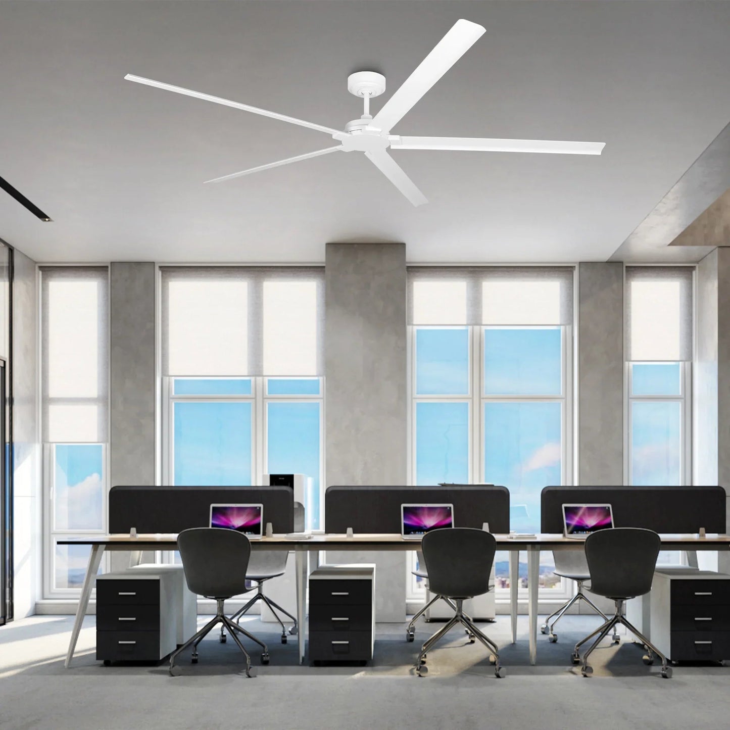 72 Inch 84 Inch Winni IPX4 Outdoor Downrod Mount Ceiling Fan With Remote Control