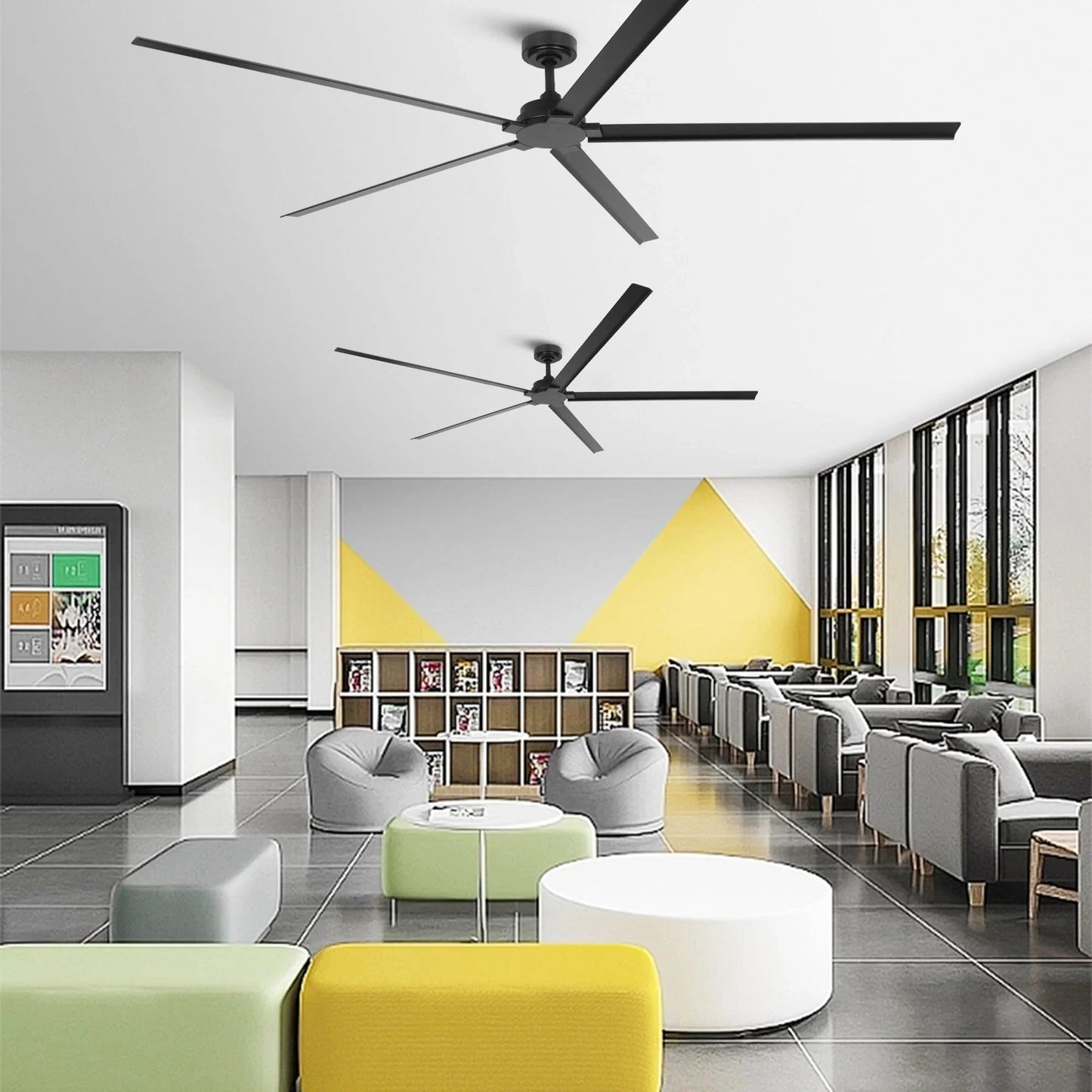 72 Inch 84 Inch Winni IPX4 Outdoor Downrod Mount Ceiling Fan With Remote Control