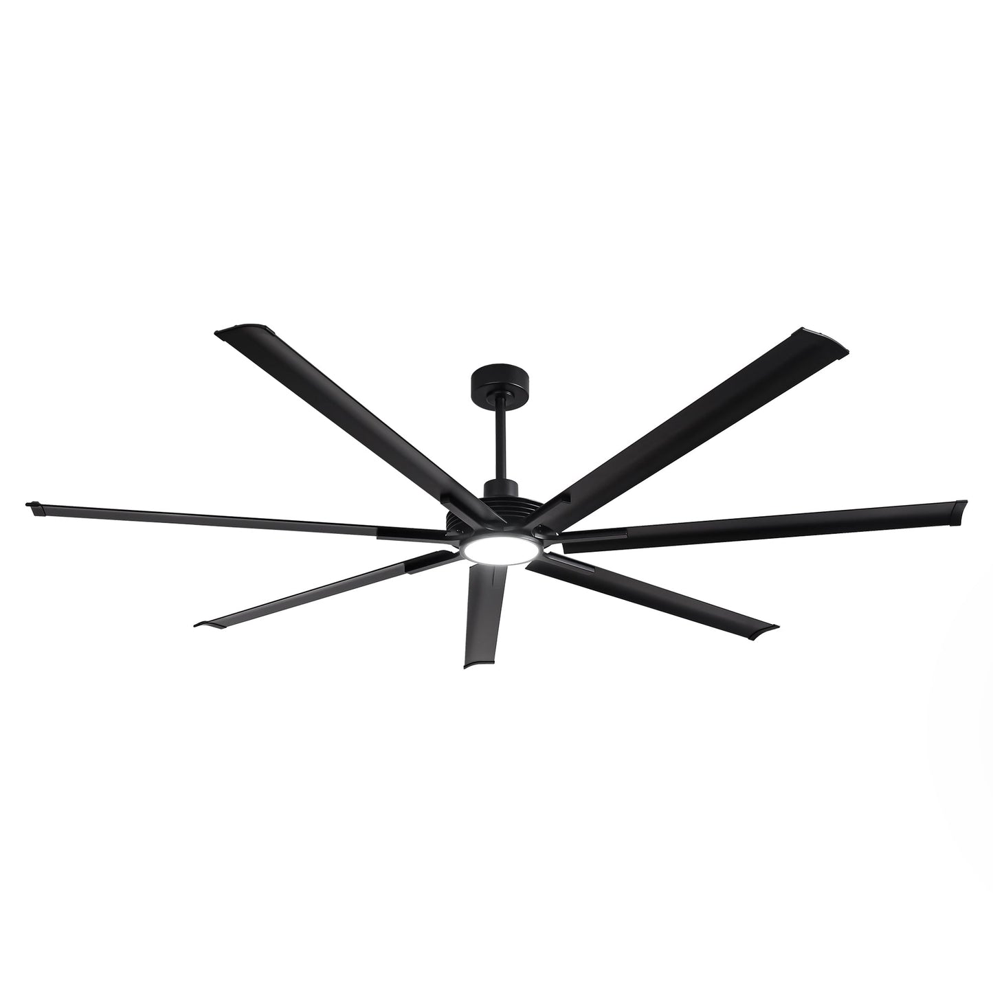 84 Inch 100 Inch Padus Black Large Size Ceiling Fan with Dimmable Lighting and Remote Control