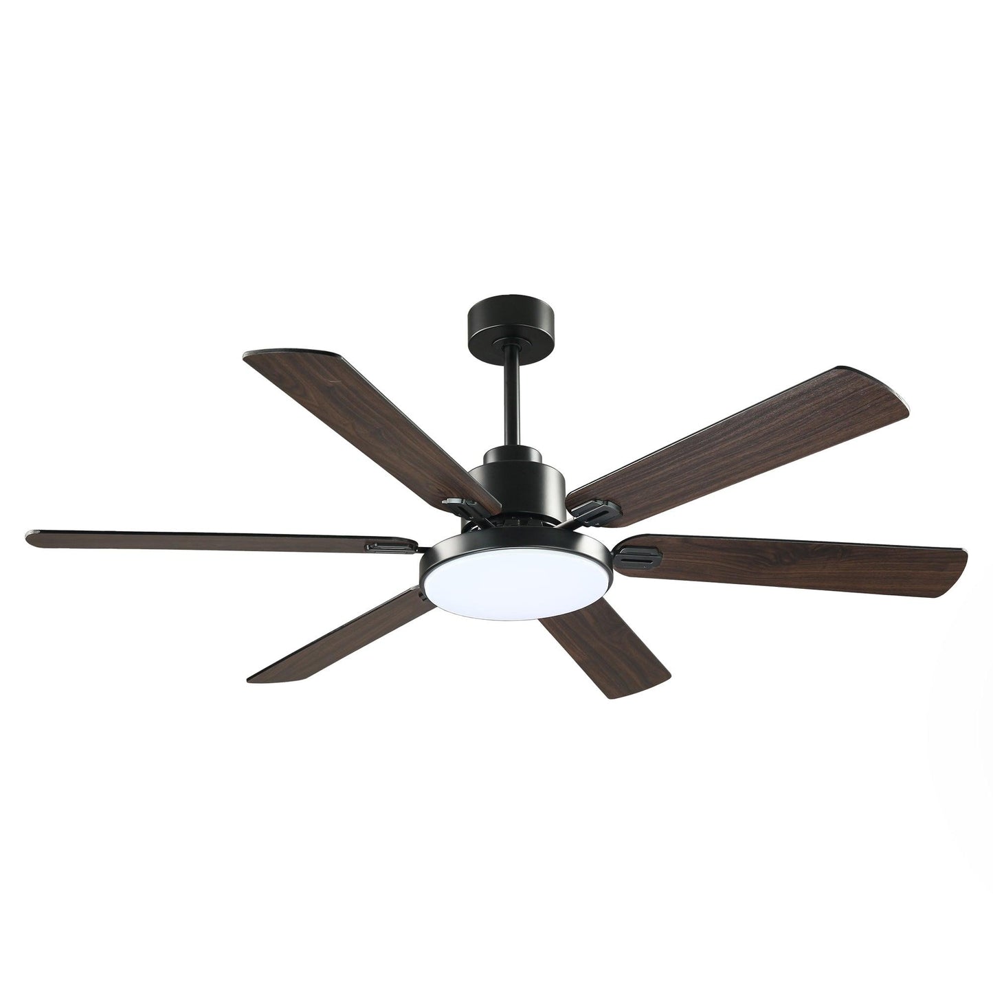 60" Modern DC Motor Downrod Mount Ceiling Fan With Lighting And Remote Control