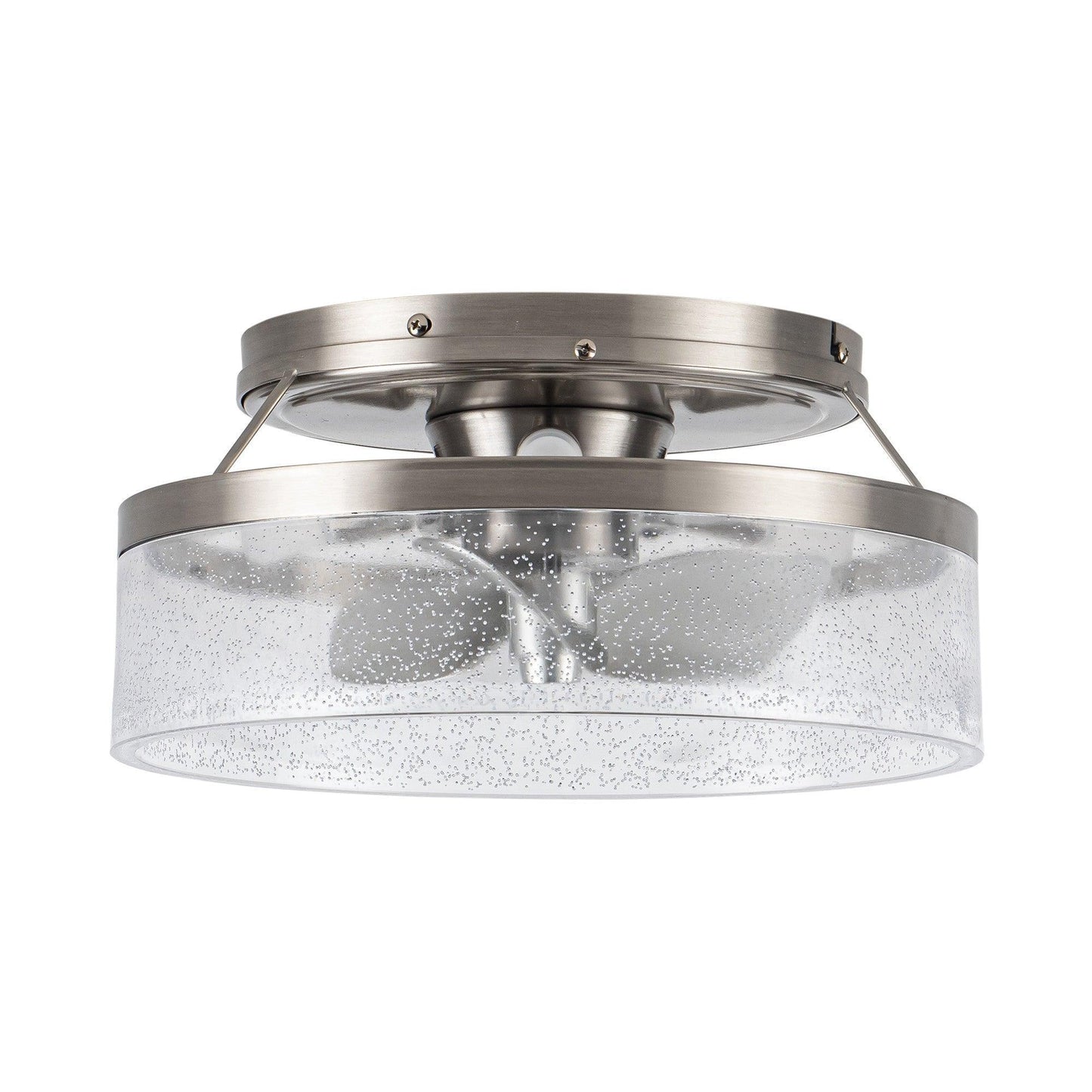 13" Flush Mount Reversible Ceiling Fan with Lighting and Remote Control