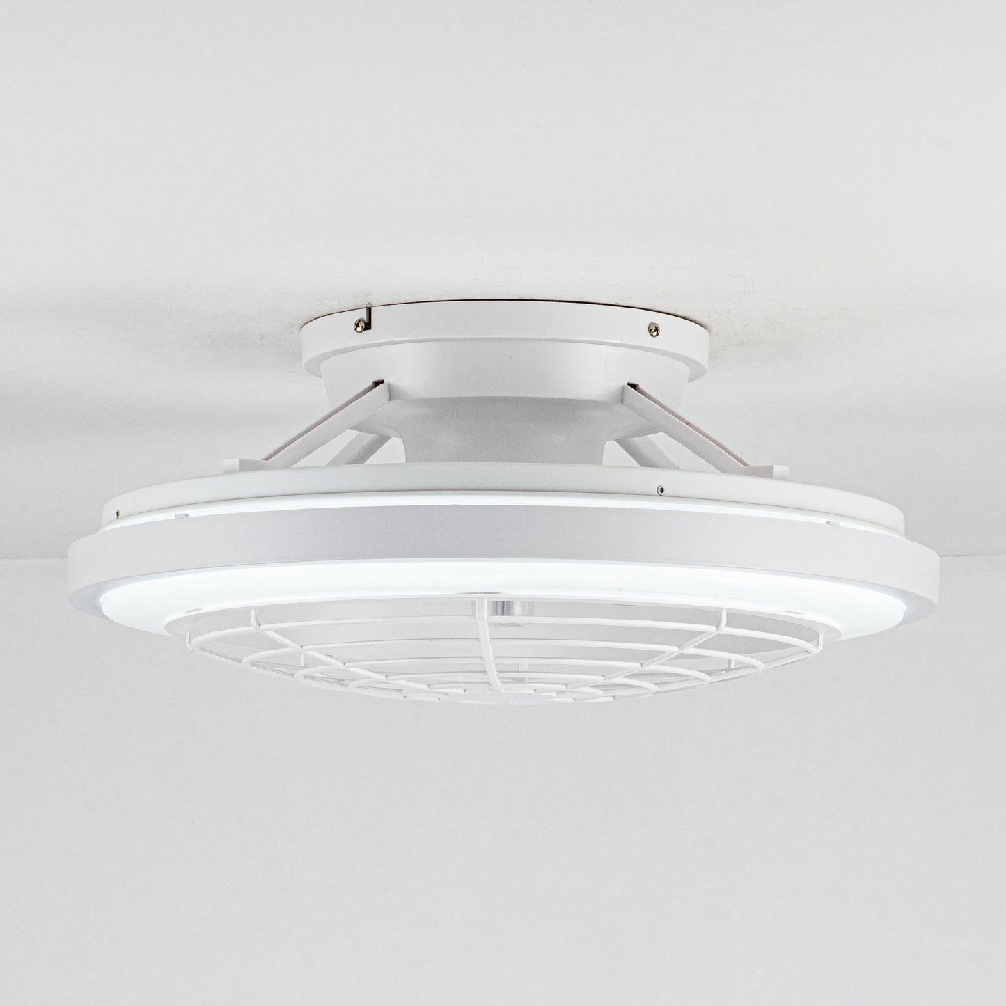 20" Ikon Modern DC Motor Flush Mount Reversible Ceiling Fan with Lighting and Remote Control