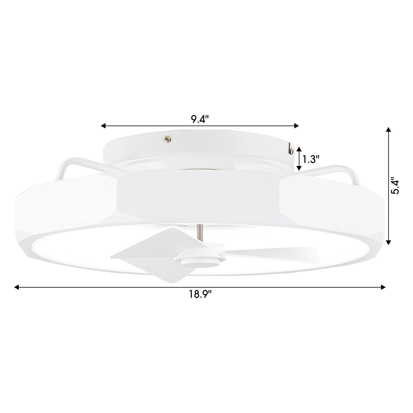 19" Britton Flush Mount Reversible Ceiling Fan with Remote Control