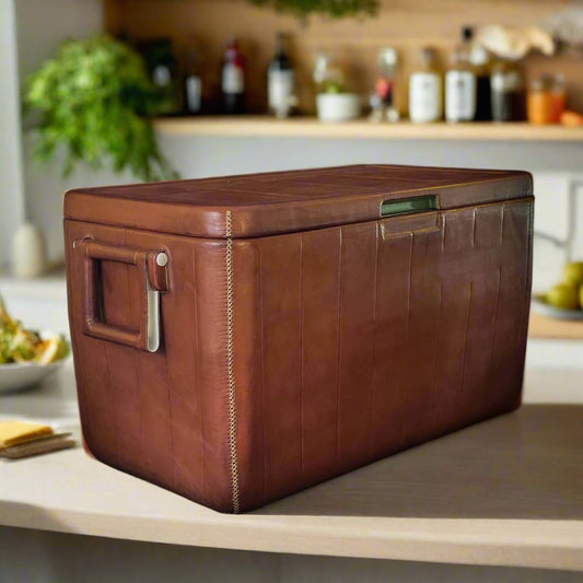 La Familia | XL Leather Cooler with Handles (46L)