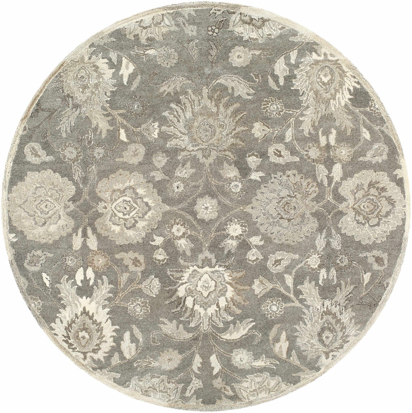 Conesus 1195 Hand Tufted Ivory & Taupe Wool Rug