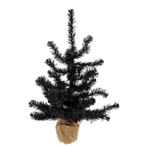 Black Tree w/Burlap Base 2ft