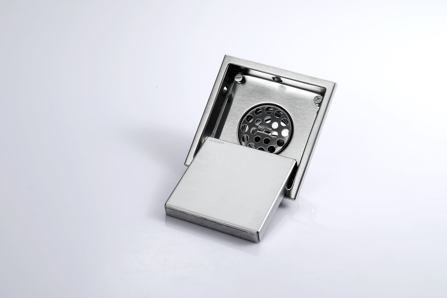 Brushed nickel stainless floor drain 6x6inch