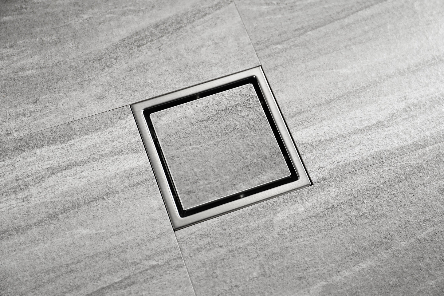 Brushed nickel stainless floor drain 6x6inch
