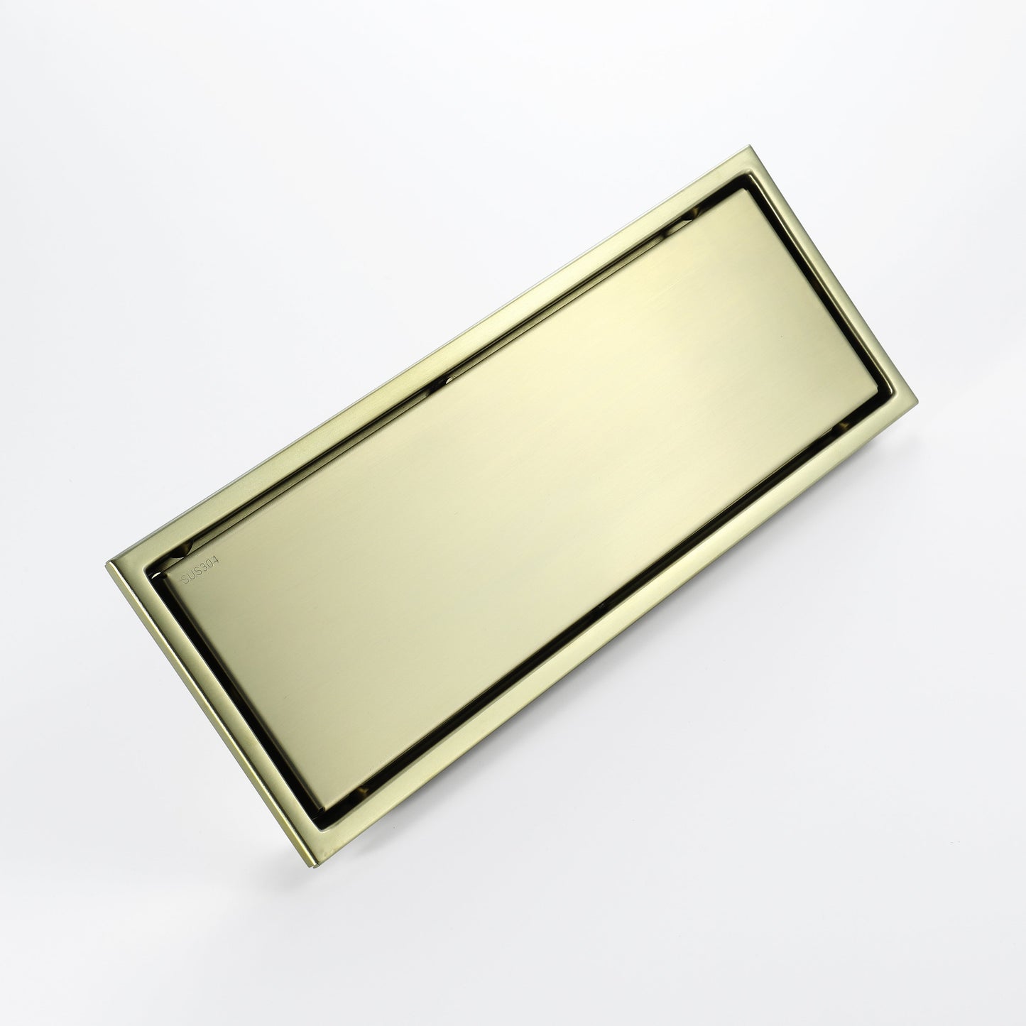 Brushed Gold stainless floor drain 11.8inch x 4.3 inch