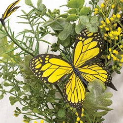 Dusty Miller & Butterfly Wreath - 16"