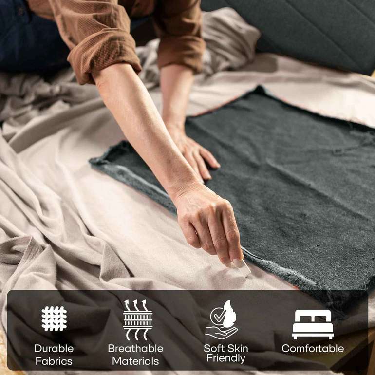 Acacia Astoria Upholstered Solid Wood Bed Frame for Elegant Bedrooms