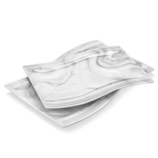 Flora Marble Grey Platters Set of 2